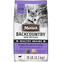 Merrick Backcountry Healthy Grains Premium Dry Puppy Food, Kibble with Freeze Dried Raw Pieces, Chicken - 10.0 lb. Bag