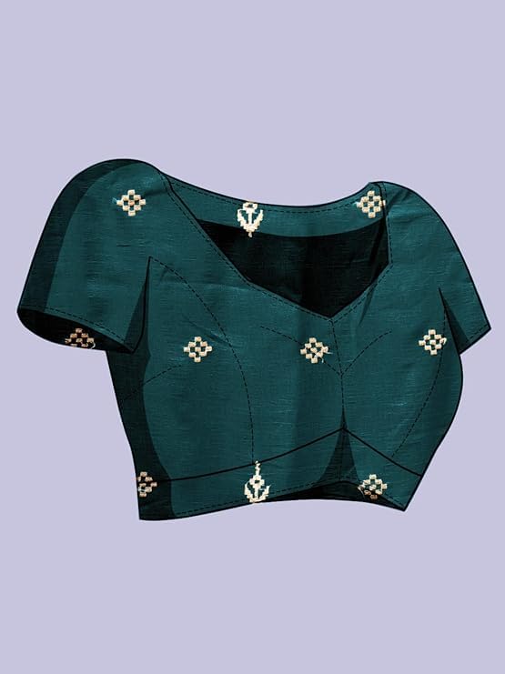 Image of Jaanvi fashion Women's Pasapalli Design Sambalpuri Silk Saree with Swarovski Work & Blouse Piece