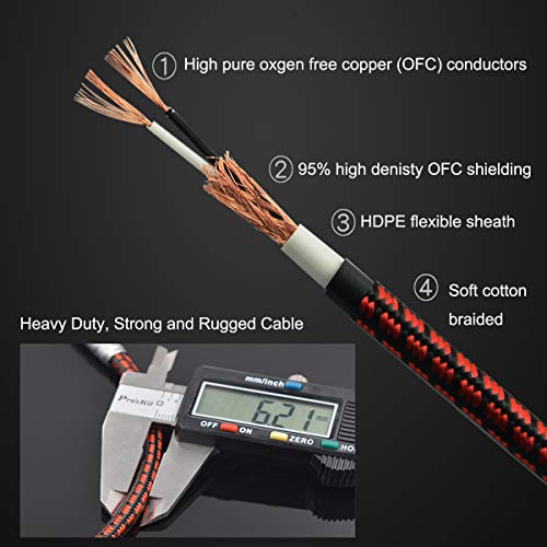 Guantai Primeda Audiophile Audio Cable Stereo 3.5Mm Male To 2 Rca Male - Hi-Fi For Hdtv,Smartphones, Mp3, Tablets, Speakers(3 Feet 3.5Mm Right Angle To 2 Rca) #TOP4