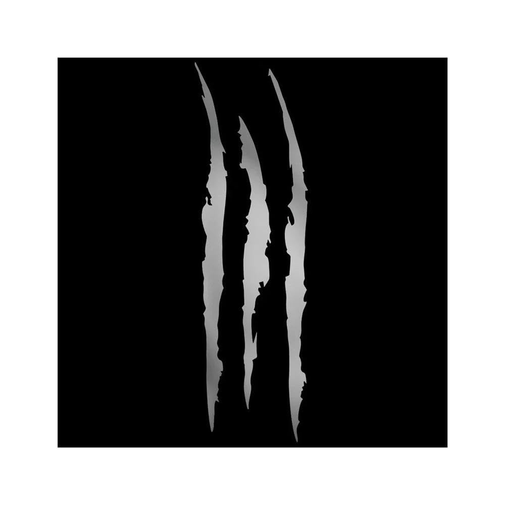 Reflective Monster Claw Scratch Stripe Marks Headlight Car Stickers On Motorcycle Products PVC(Silver,35CM)