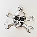 Punk Pendant Series Punk Rock Pendant Viking Fashion Deco Accessory for Men or Wonmen Charm Gift Skull with Wrench