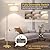 Boncoo Gold Floor Lamp, Montage Modern Standing Lamp with Flexible Lamp Head, Dimmable Floor Lamp for Living Room Tall Over Couch Reading Light for Bedroom, Office, 9W LED Bulb Included
