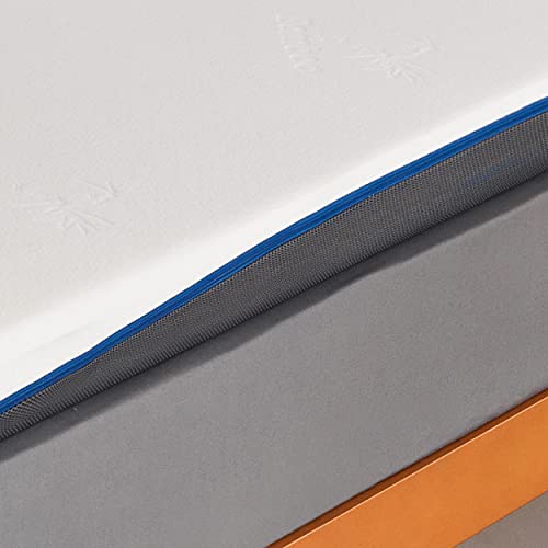 Bedsure 4 inch Memory Foam Mattress Topper Twin Extra Long S Curve