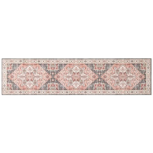 Alfombra pasillo antideslizante rosa para evitar resbalones y proteger el suelo 4