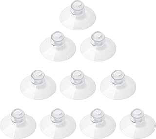30mm 10 Pieces Small Suction Cups Clear Thick Without Hooks Without Holes, Professional Strength PVC Plastic Sucker Pads for Festival Decoration Wall Bathroom Kitchen Car Radar Detector