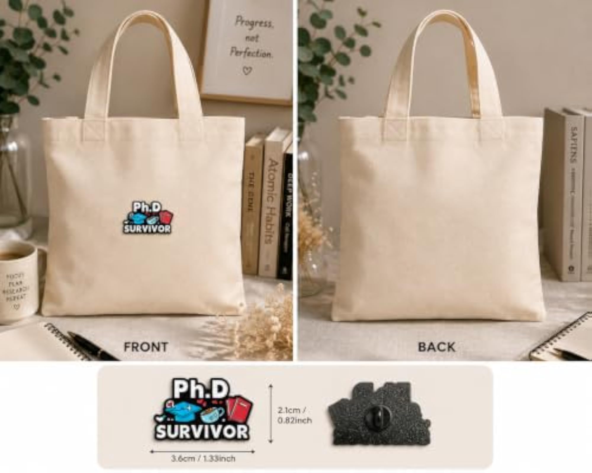 PhD Survivor Enamel Pin, Funny Graduation Gift for Doctoral Students