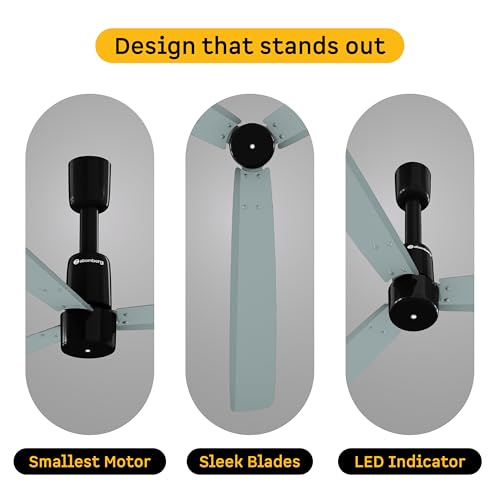 Image of atomberg Razon 1200mm BLDC Ceiling Fan with Remote | World's Smallest Motor Powered by BMC | Advance Air+ Technology | BEE 5 star Rated | Low Noise | Sleek Design | 3 Year Warranty (MISTY TEAL)