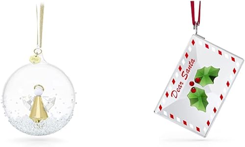 Swarovski Edición anual 2022 - Adorno de bola y carta de animaciones navideñas a Papá Noel