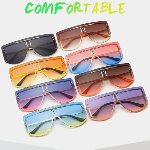 Lunettes de soleil de luxe cool avec verres dégradés de diamant chic - 3