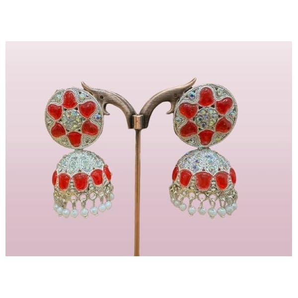 earrings for women fashion jhumka jhumkas traditional Earrings For girls South indian traditional Ear Wedding jhumka Girls and Women(set of 1) - Image 4
