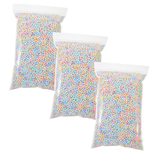 ERINGOGO DIY Craft Kit 3 Sets of 20g Mini Foam Balls for Doll Stuffed Toys Vase Decor