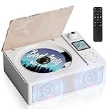 Réception radio FM puissante : notre lecteur CD radio FM est équipé d'une antenne rétractable et rotative, qui capture avec précision la gamme complète des signaux FM de 87,5 à 108 MHz. Qu'il s'agisse d'actualités internationales, d'événements sportifs, de musique pop ou de diffusions météorologiques d'urgence, vous pouvez profiter d'une réception claire. Le système stéréo à double haut-parleur intégré offre un volume élevé et une excellente performance sonore, présentant un festin auditif immersif pour vous