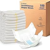 Adult Diapers Incontinence Briefs Medium, 100 Pack Case - for Men and Women - Quilted Moisture and Odor Lock - Light-Moderate Absorbency, Secure Fit Refastenable Tabs, Elastic Gathers