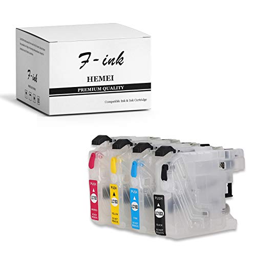 F-Ink Empty Refillable Ink Cartridge Replacement For Brother Lc103 Lc105,Work With Mfc-J4510Dw J450Dw J285Dw J470Dw J475Dw J650Dw J870Dw J875Dw J4610Dw J4310Dw J4410Dw J4710Dw J6520Dw J6720Dw Printer #TOP9