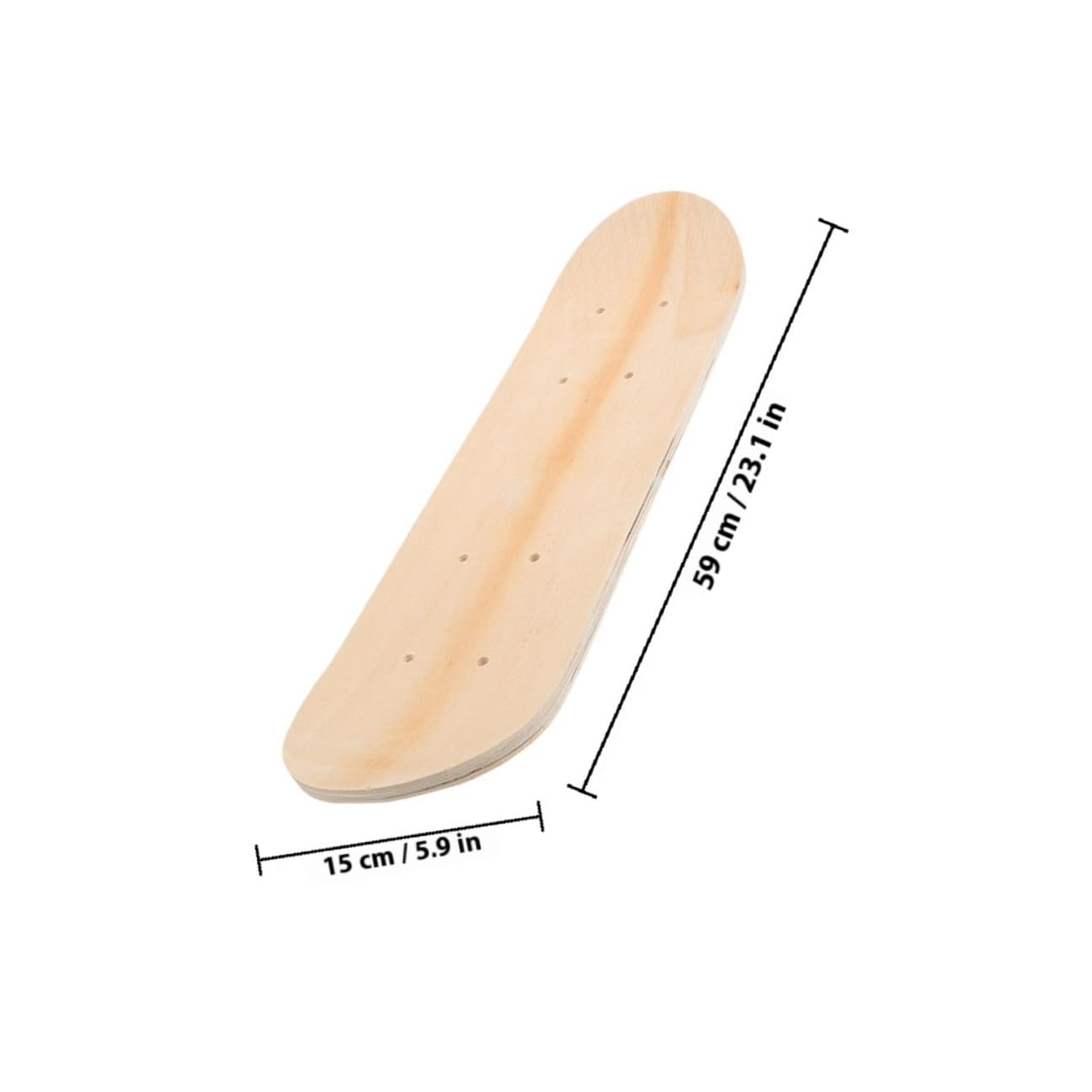 Cabilock Planche de Skateboard en Bois Brut 60 Cm Double Face 2 Pièces pour Bricolage Graffiti DIY, Surface Personnalisable, Skateboards Garçon et Filles Créatifs, Présent Artistique Plein