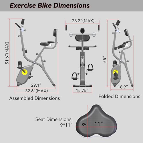 Generic BX30 Folding stationary exercise bike