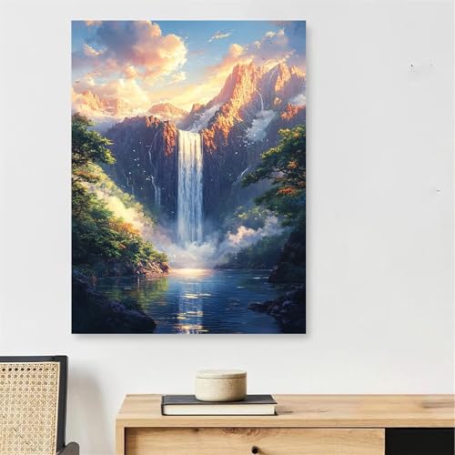 Peinture par numéro adulte pour réussir une décoration murale géante de montagne sans savoir peindre