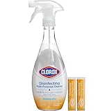 Clorox Disinfecting Multi-Purpose Cleaner Starter Kit, Household Essentials, One Reusable Spray Bottle Plus 2 Refills