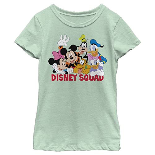 Disney Characters Squad Girl's Heather Crew Tee