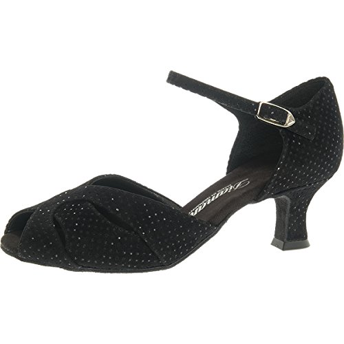 Chaussures de danse Diamant noires à talon de 5 cm pour femme