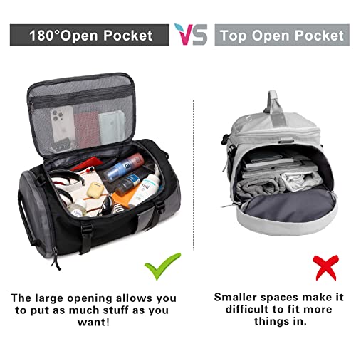 Acesak Gym Bag For Women - Small Sports Duffle Bag With Shoes Compartment & Wet Pocket - 28L Gym Accessories Backpack Workout Bag Waterproof Carry On Rucksack Daypack #TOP2