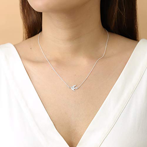 Boma Jewelry Sterling Silver Soaring Bird Necklace, 18 Inches2