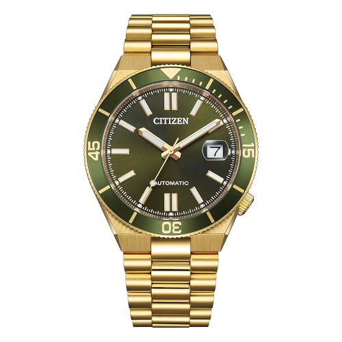 Montre homme CITIZEN NJ0232-53X automatique acier inoxydable doré cadran date