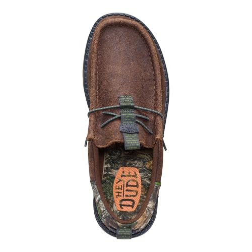 Image of HEYDUDE Wally Funk Realtree Edge Suede Mole Brown /Camo Men Slip-On