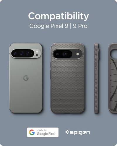 Image of Spigen Liquid Air for Google Pixel 9 Pro Case, Pixel 9 Back Cover (2024) - TPU｜Marble Gray