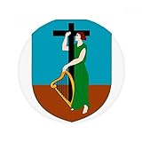 DIYthinker Montserrat Lateinamerika National Emblem Anti-Rutsch-Boden Haustier-Matten Runde Badezimmer Wohnzimmer Küche Tür 80 cm Geschenk 80 X 80Cm Mehrfarbig