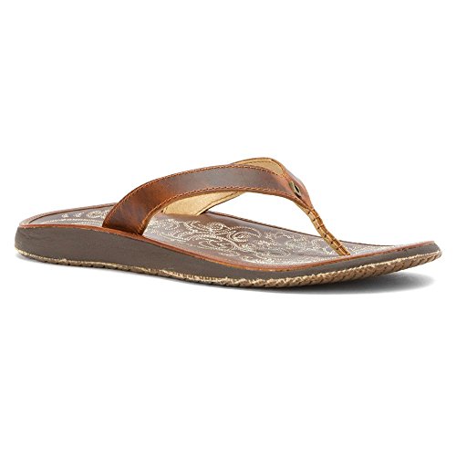 OLUKAI Women's Paniolo Thong Sandals, Natural/Natural, 11 M US