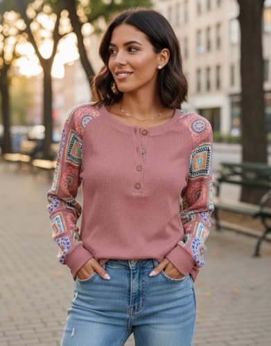 Image of TAGAS Women Women's Floral Print Round Nack Full Sleeve TOP || Women Tops l || Tops for Womens|| Women Long Sleeve Tops|| Tops ||Trendy TOP for Womens