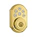 Kwikset 909 SmartCode Electronic Deadbolt featuring SmartKey in Lifetime Polished Brass