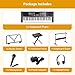 ZENY 61-Key Portable Electric Keyboard Piano with Built In Speakers, LED Screen, Headphones, Microphone, Piano Stand, Music Sheet Stand and Stool