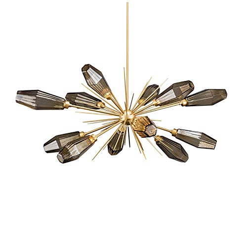 Lustre en verre Italie luxe design diamant rétro pour salon élégant