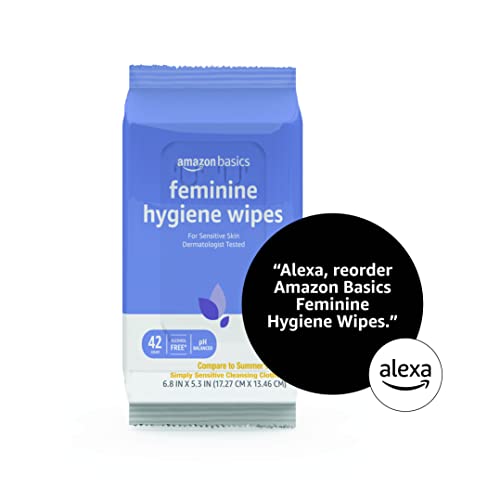 Amazon Basics Feminine Hygiene Wipes, Alcohol Free, pH Balanced, Gynecologist Tested, Fresh Scent, 168 Count (4 Packs of 42) - Image 9