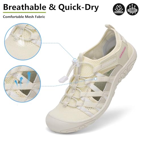 Mishansha Womens Hiking Sandals Closed Toe Comfortable Sport Sandal Non-Slip Quick Dry Water Shoes for Outdoor Beach Trekking2