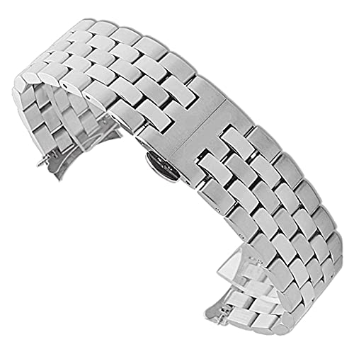 Montre acier à sept perles pour le quotidien bracelet boucle papillon 20mm