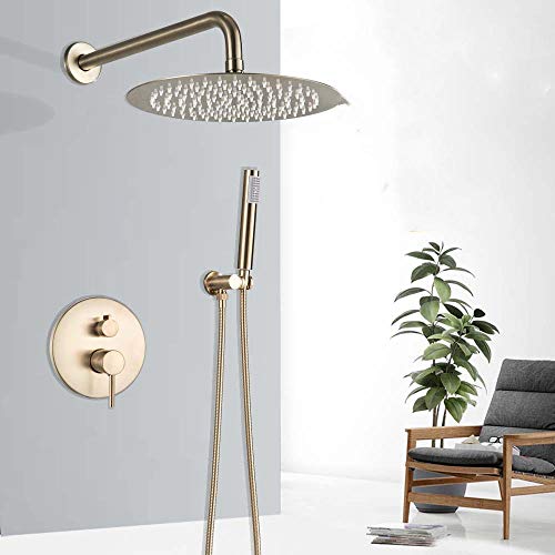 Robinets de douche or brossé design mitigeur encastré luxe