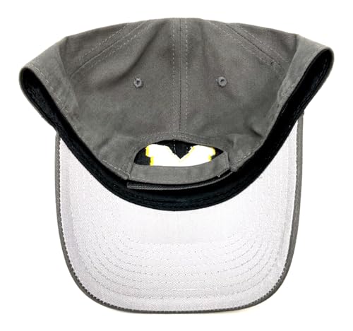 Gorra ajustable curva gris con logo Michigan Wolverines miniatura 4