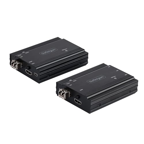 Image of StarTech 4K 60Hz HDMI KVM Extender Over Fiber, SFP+ Kit, 300m, TAA