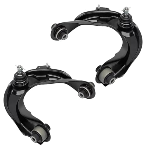 Image of Detroit Axle - 8pc Front End Suspension Kit for Acura 2004-2008 TL, 2 Upper Control Arms with Ball Joint, 4 Outer Inner Tie Rod Links 2005 2006 2007 Replacement