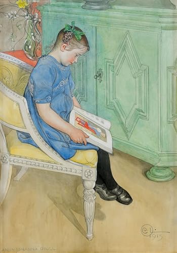 Tableaux peinture sur toile Carl Larsson Anna-johanna décoration de chambre 60x90cm