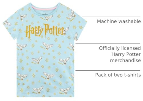 Image of Harry Potter Girls Hedwig T-Shirt Pack of 2 Kids Short Sleeve Tee 2 Pack