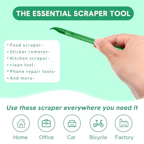 image for Honoson 9 Pieces Plastic Scraper Tool Scratch Free Crevice Cleaning St