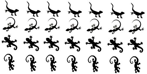 Lizard Collection (Lizard Vinyl Stickers (Black))