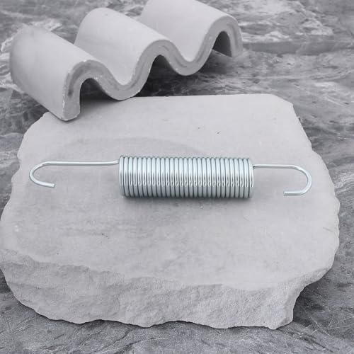 Briny River 4 Stück 125x18x2mm Liegestuhlfedern Verzinkter Stahl Doppelhaken-Zugfedern Ersatzteil Geeignet für Liegestühle Und Sofas