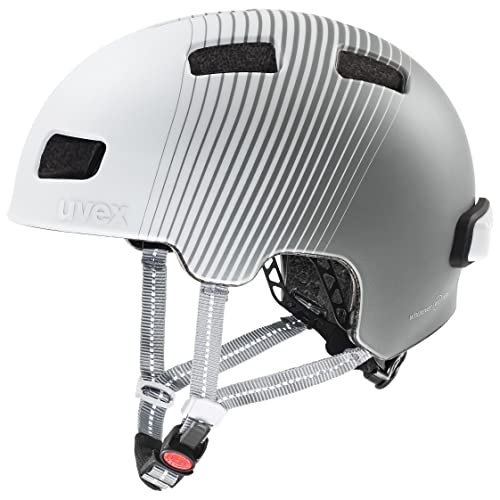uvex city 4 Women's Edition - leichter City-Helm für Damen - inkl. LED-Licht - individuelle Größenanpassung - white-grey matt - 55-58 cm