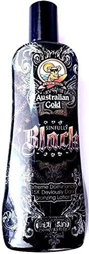 Australian Gold Lote de 2 bronceadores Sinfully Black 15X por 8.5 oz loción bronceadora