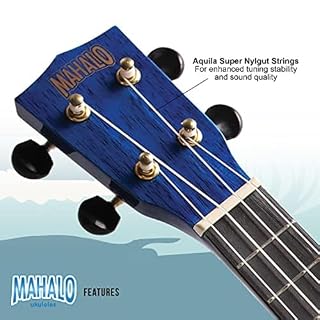 Mahalo MH2-TBU Hano Series Concert Ukulele, Transparent Blue - Les Beatles, Paul McCartney, John Lennon, RIngo Starr, George Harrison Mahalo MH2-TBU Hano Series Concert Ukulele, Transparent Blue – Image 6